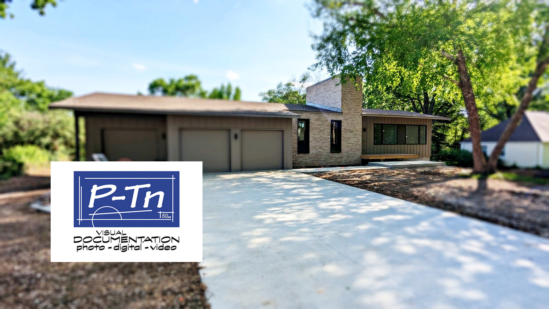 Front of house with P-tn logo