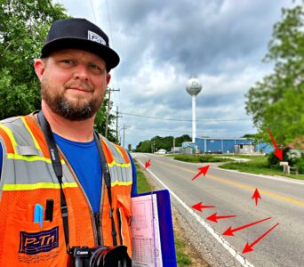 Professional photographer captures existing damage on a street construction site | P-Tn